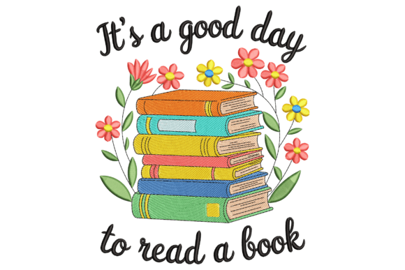 Book Stack with Flowers