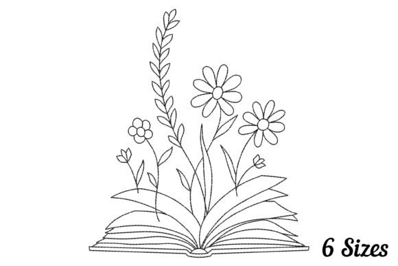 Book with Flower Bookworm Bookish
