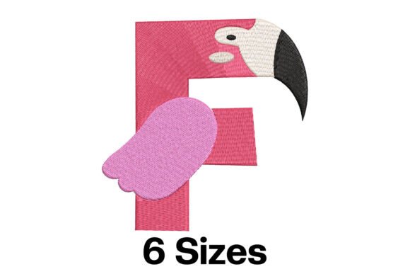 Funny Flamingo Alphabet Letter F