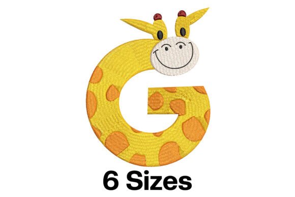 Funny Giraffe Alphabet Letter G