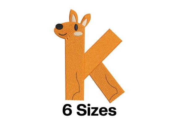 Funny Kangaroo Alphabet Letter K