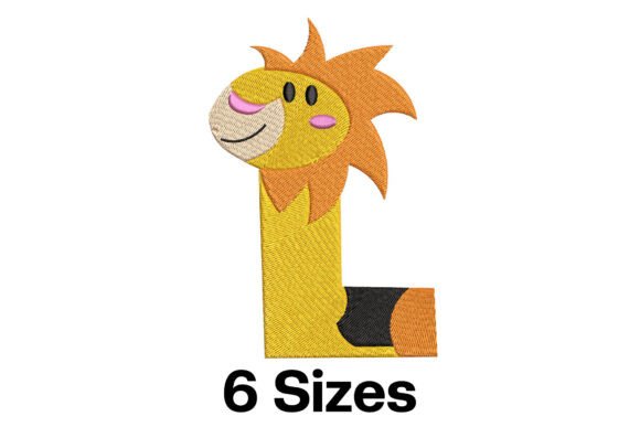 Funny Lion Alphabet Letter L