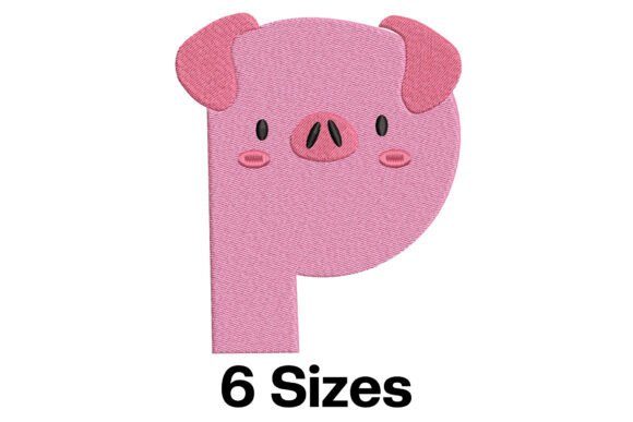 Funny Pig Alphabet Letter P