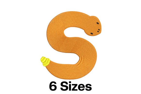 Funny Snake Alphabet Letter S