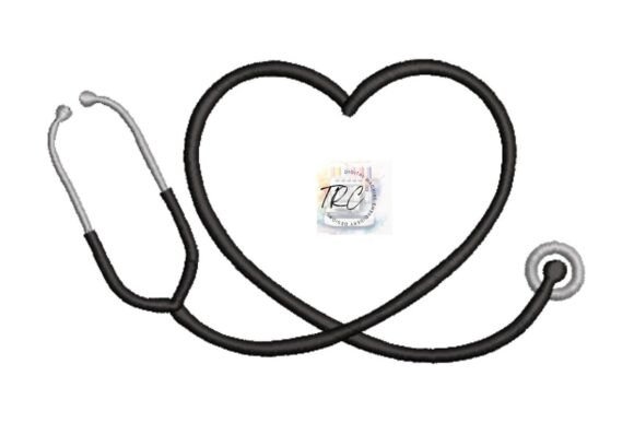 Heart Stethoscope Monogram Frame