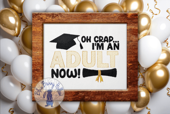 Oh Crap: A Bold Embroidery Design