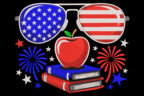 Patriotic Teacher Embroidery Review