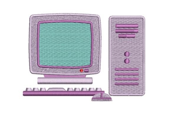 Retro Computer Embroidery Design