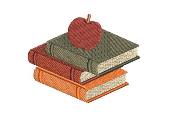 Teacher Books Embroidery Design